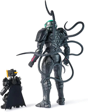 Dc Comics, Metal Force Brainiac Vs. Batman Action Figure Pack, 12-Inch Extra Large Brainiac, Exclusive 4-Inch Batman Figure