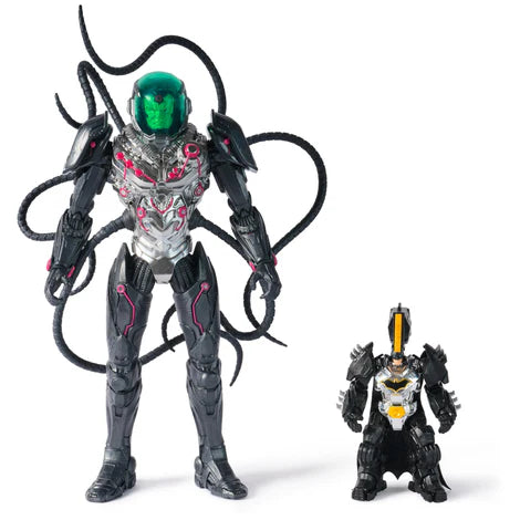 Dc Comics, Metal Force Brainiac Vs. Batman Action Figure Pack, 12-Inch Extra Large Brainiac, Exclusive 4-Inch Batman Figure