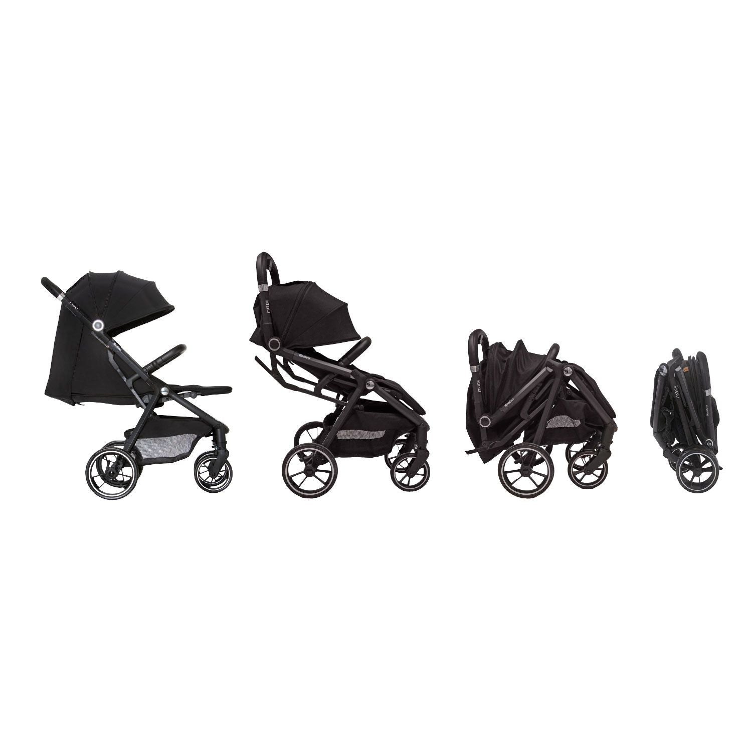 Asalvo Kibu Lightweight Stroller (Birth To 22 Kg) - Black