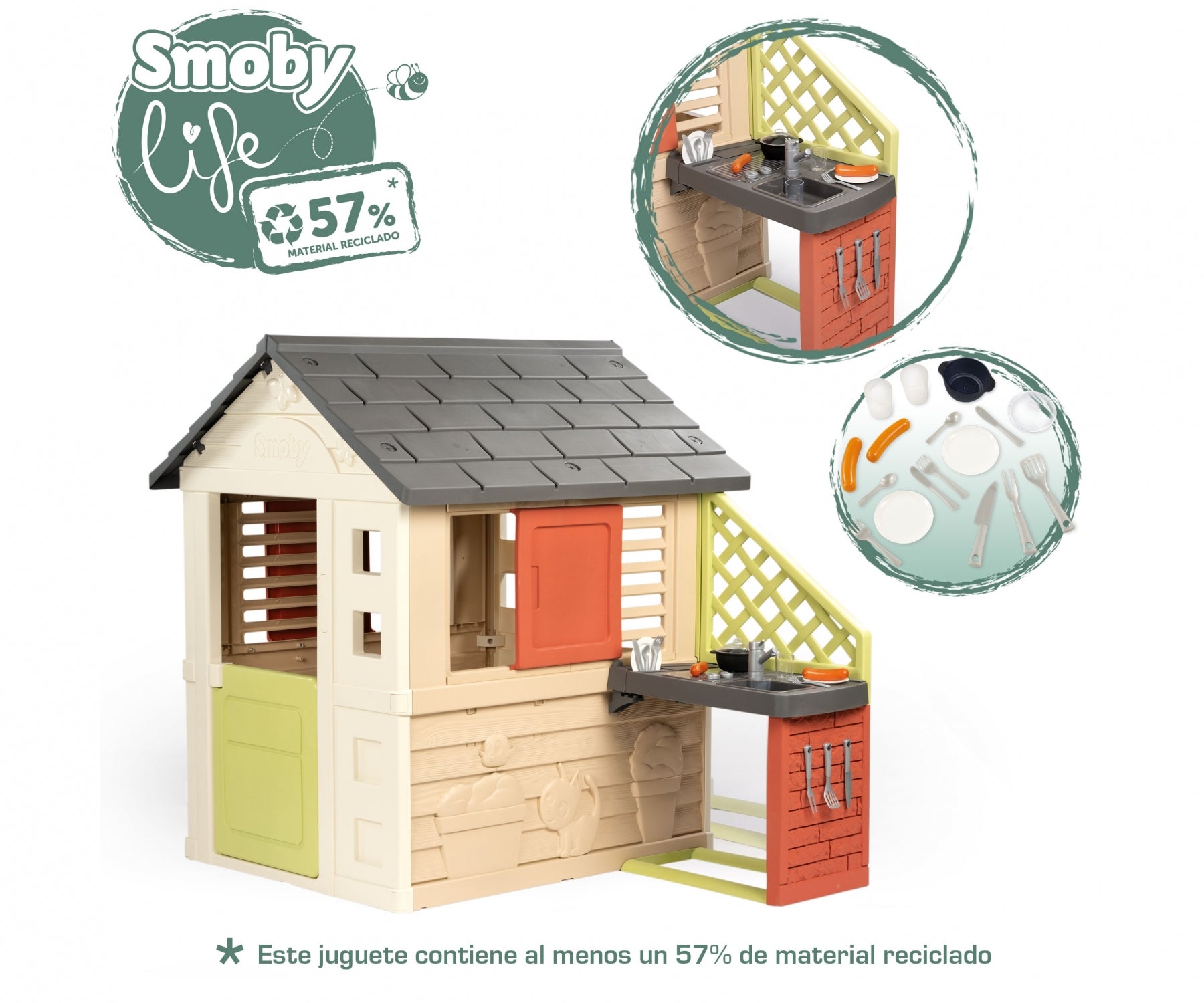Smoby Life Nature Play House With Kitchen