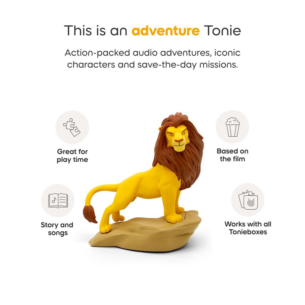 Tonies Toniebox 2  Full Play Set In Sunset Red With Lion King Tonie Figure