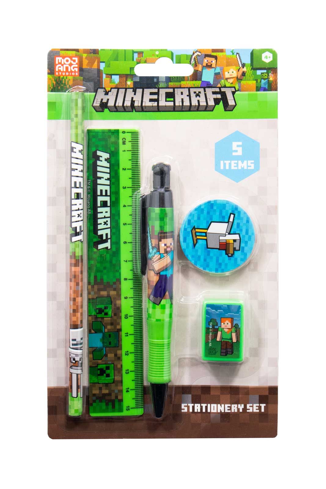 Minecraft Chicken Essential 5Pc Stationery Set