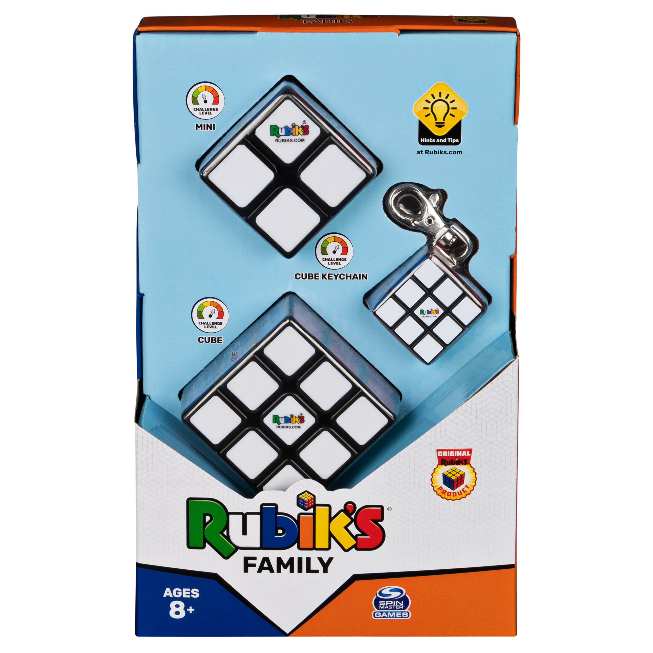 Rubik’s Family Pack, 3X3 Cube, 2X2 Cube & 3X3 Keyring Cube