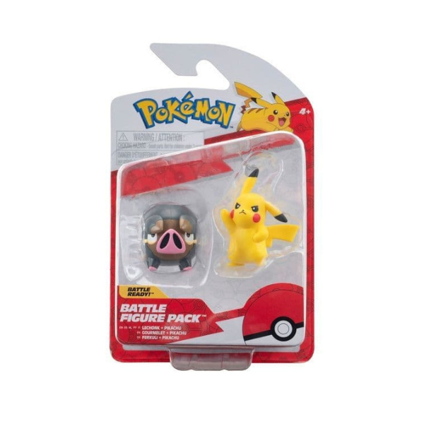 Pokémon Battle Figure 2 Pack - Features 5Cm Pikachu And Lechonk Battle Ready Figures