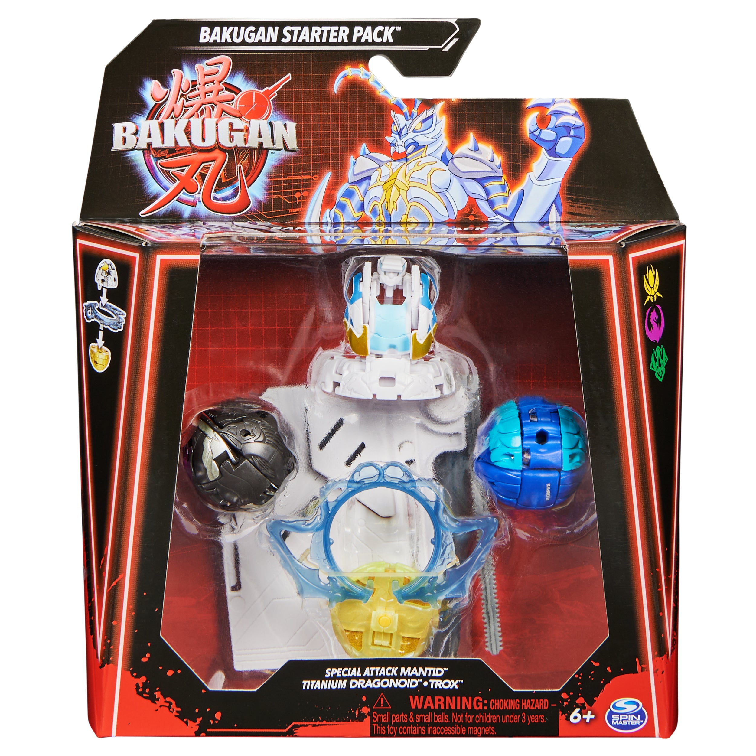 Bakugan Starter 3-Pack Titanium Dragonoid And Trox
