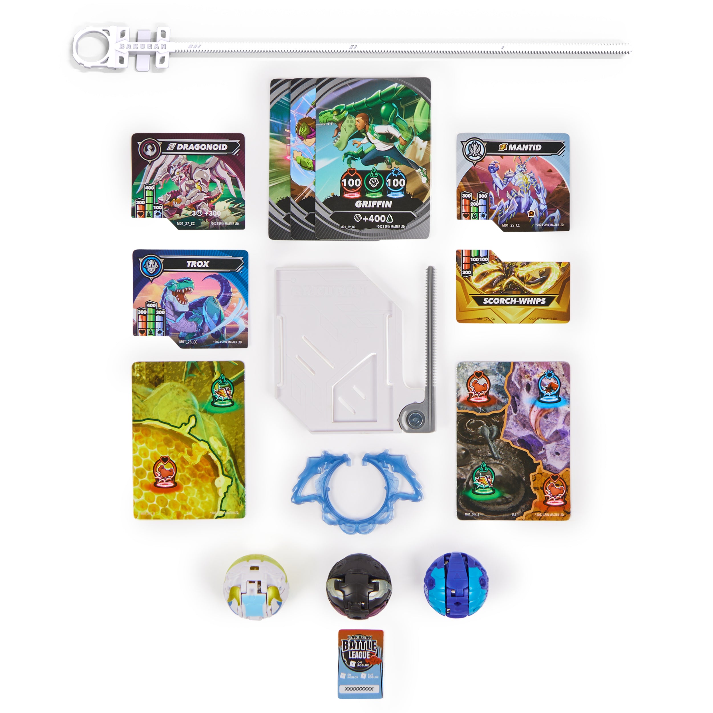 Bakugan Starter 3-Pack Titanium Dragonoid And Trox